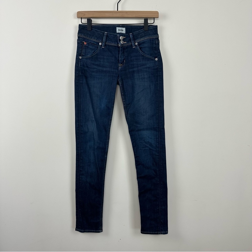 Hudson Collin Low Rise Skinny Dark Wash Jean, 26